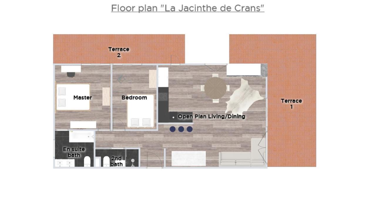 La Jacinthe De Crans Apartment Exterior foto